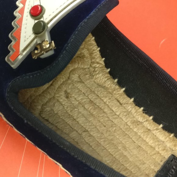 TORY BURCH BLUE NOTTE VELVET MARTINI & OLIVE ESPADRILLE sz6  SMOOTH & SEXY - Picture 5 of 10